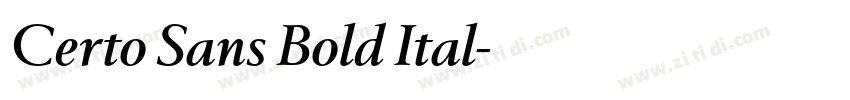 Certo Sans Bold Ital字体转换